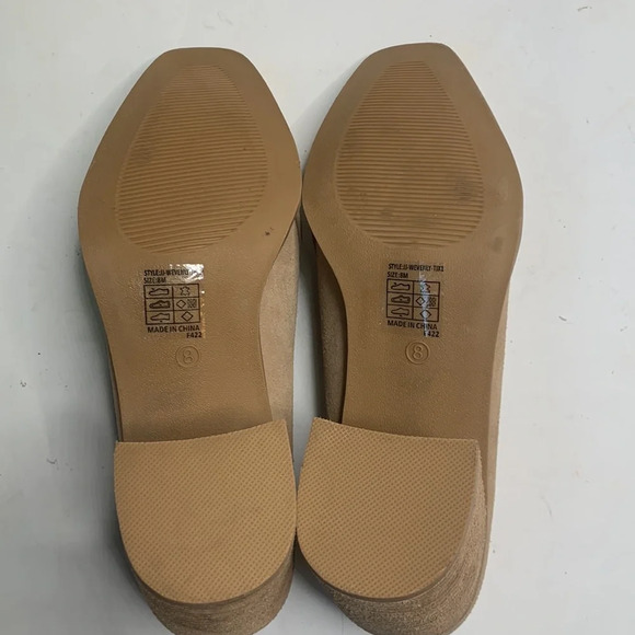 Joie Wevenly Suede Style Tan Neutral Block Heel Loafer Shoes S-019 Sz 8 NWOB - Picture 9 of 10
